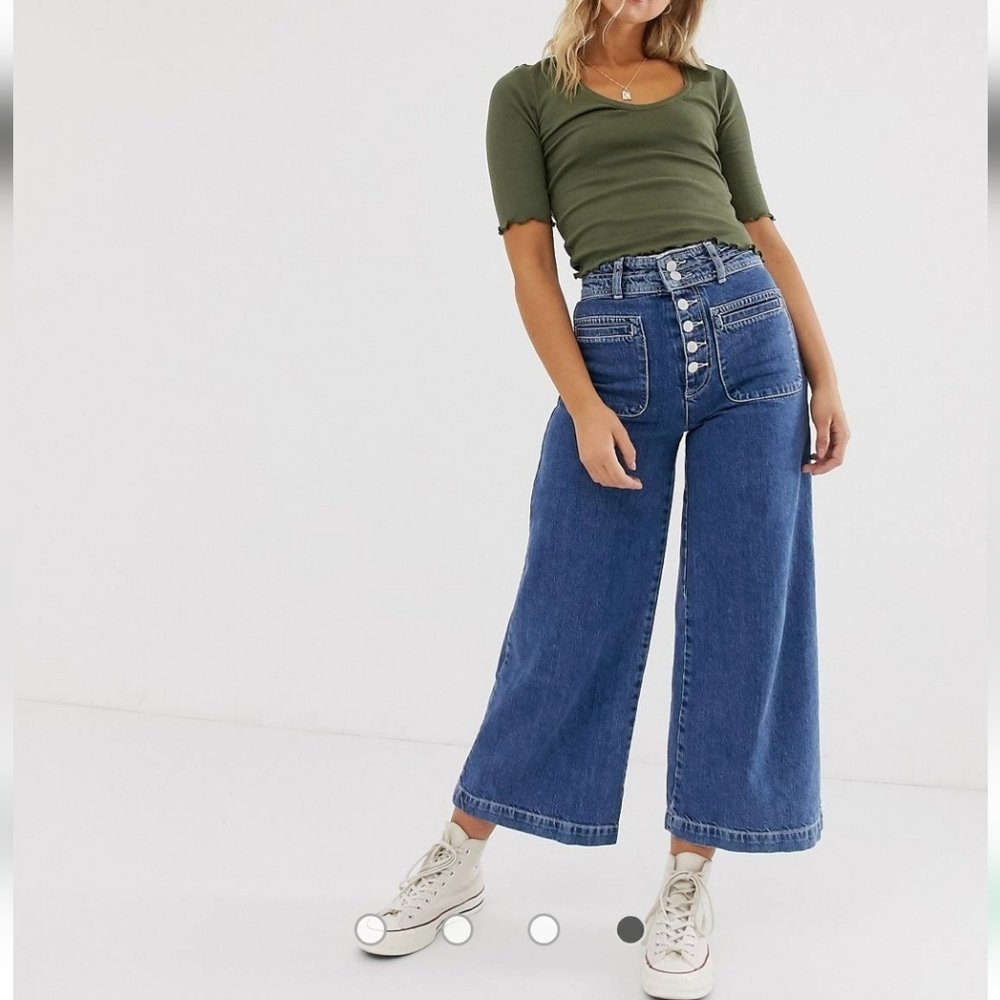 Free People Wide Leg Jeans Size 25 Denim